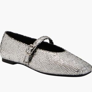 Katy Perry Collections Metallic Silver Flats